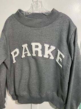 Parker Gray Crewneck Sweatshirt with White Appliqué